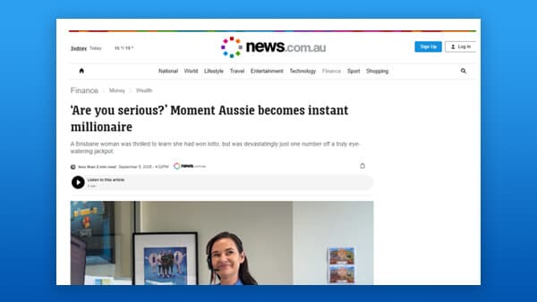 ‘Are you serious?’ Moment Aussie becomes instant millionaire