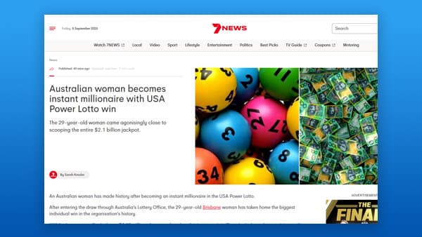 Australian woman becomes instant millionaire with USA Power Lotto win